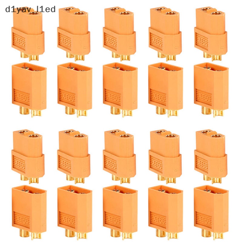 DD 20 cái 10 cặp XT60 Nam Nữ đạn kết nối phích cắm cho RC LiPo pin ED