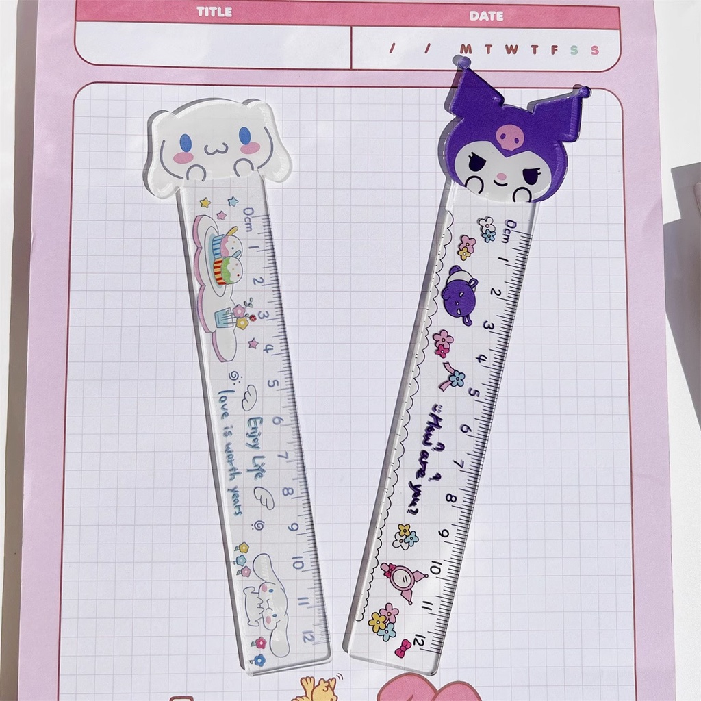 Thước Dây Đo Họa Tiết Hoạt Hình Dễ Thương BY2 YB2 Sanrio Kuromi Cinnamon mymelody