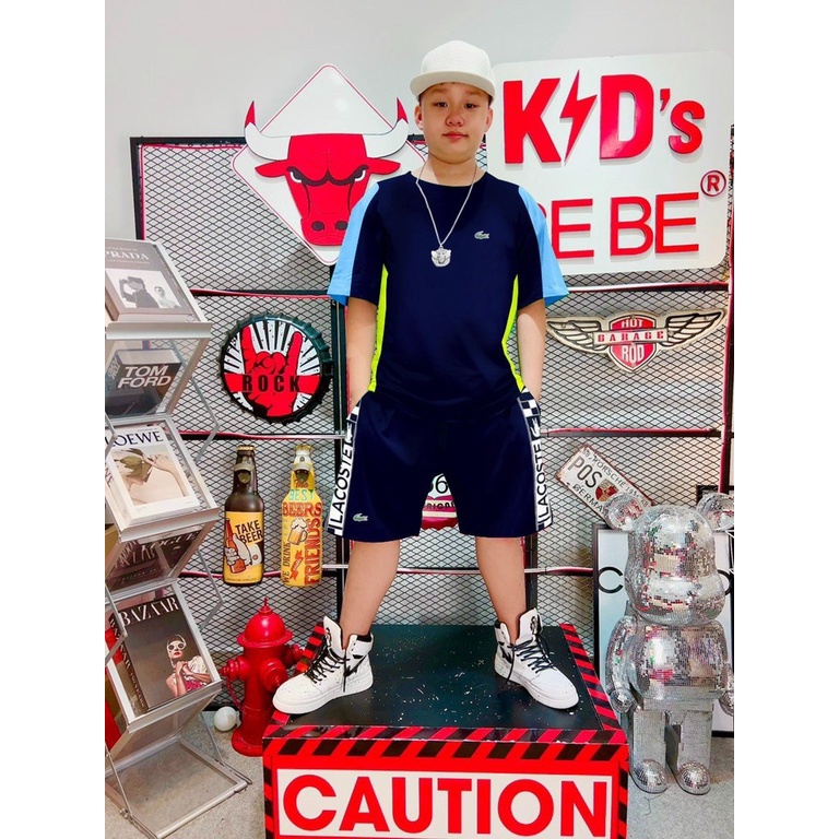 Bộ thun bé trai logo cá sấu BiBi