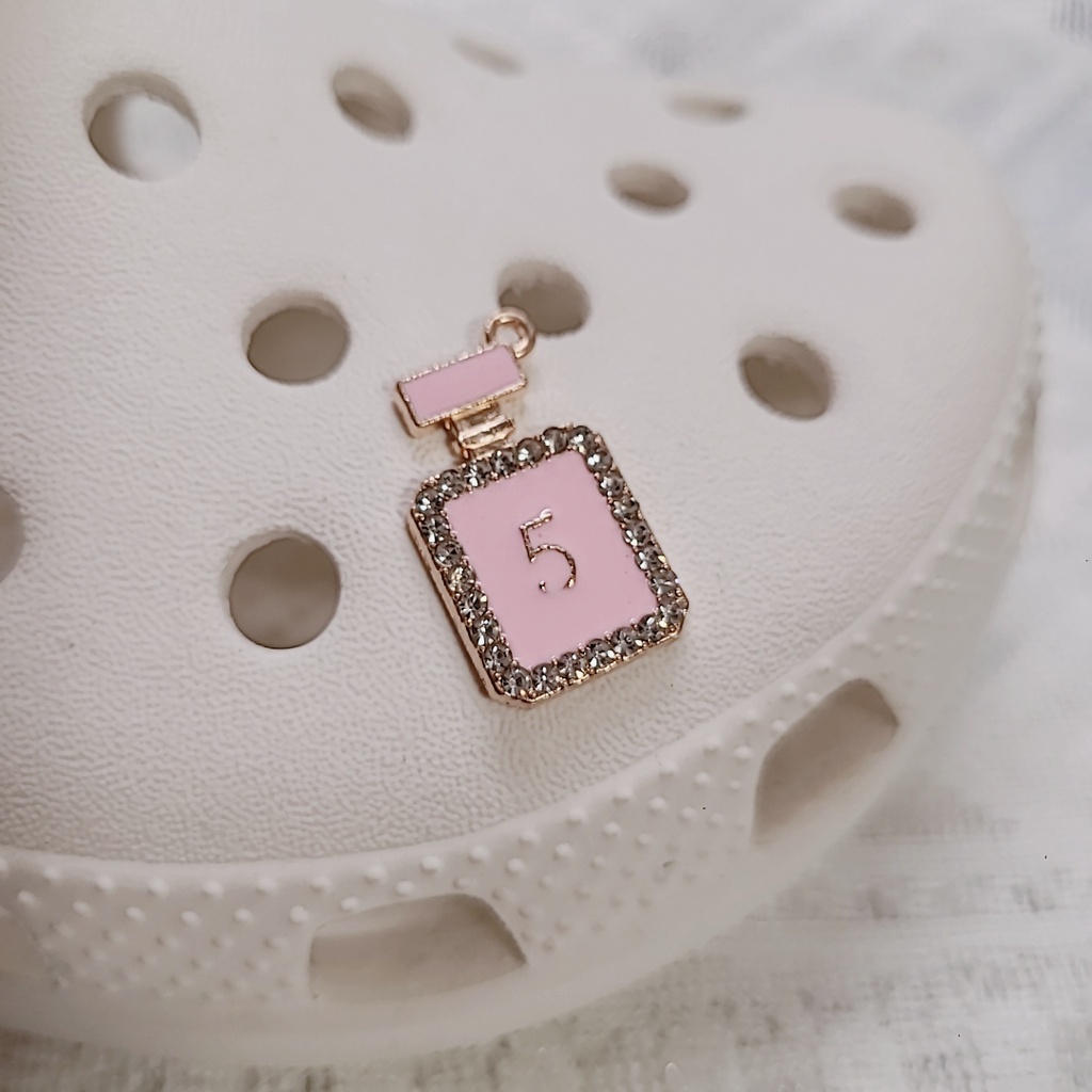 CROCS 1 Cái] Hạt Ngọc Trai Kim Loại Hình Hoa / Kim Cương / Ruy Băng / Ruy Băng Tự Làm Trang Sức