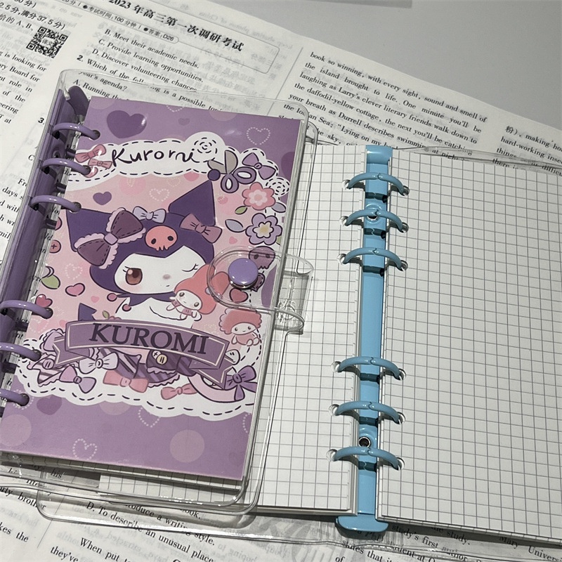 Sổ Tay Bìa Cứng In Hoạt Hình Sanrio Kuromi A6 Dễ Thương