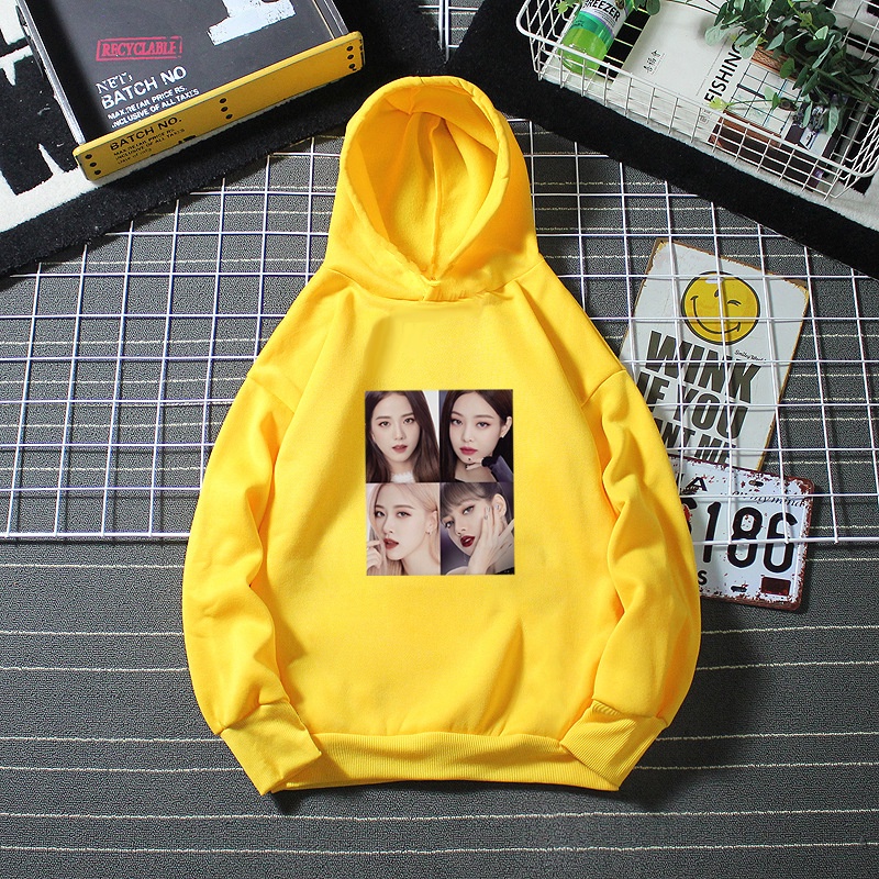 Áo Hoodie Thể Thao In Họa Tiết Hoạt Hình BLACKPINK Dễ Thương Cho Bé