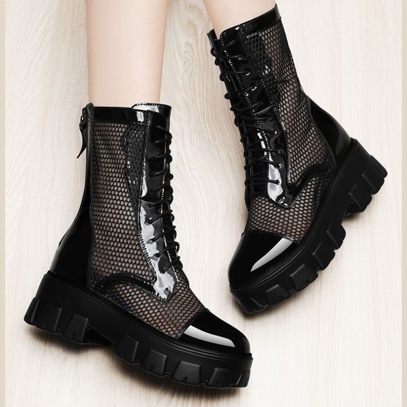 Giày Bốt Martin Đế Dày Phối Lưới Thoáng Khí Thời Trang Mùa Hè