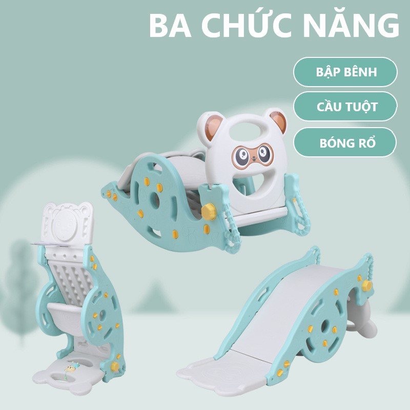 CẦU TRƯỢT BẬP BÊNH 3 TRONG 1 cho bé vui chơi vận động
