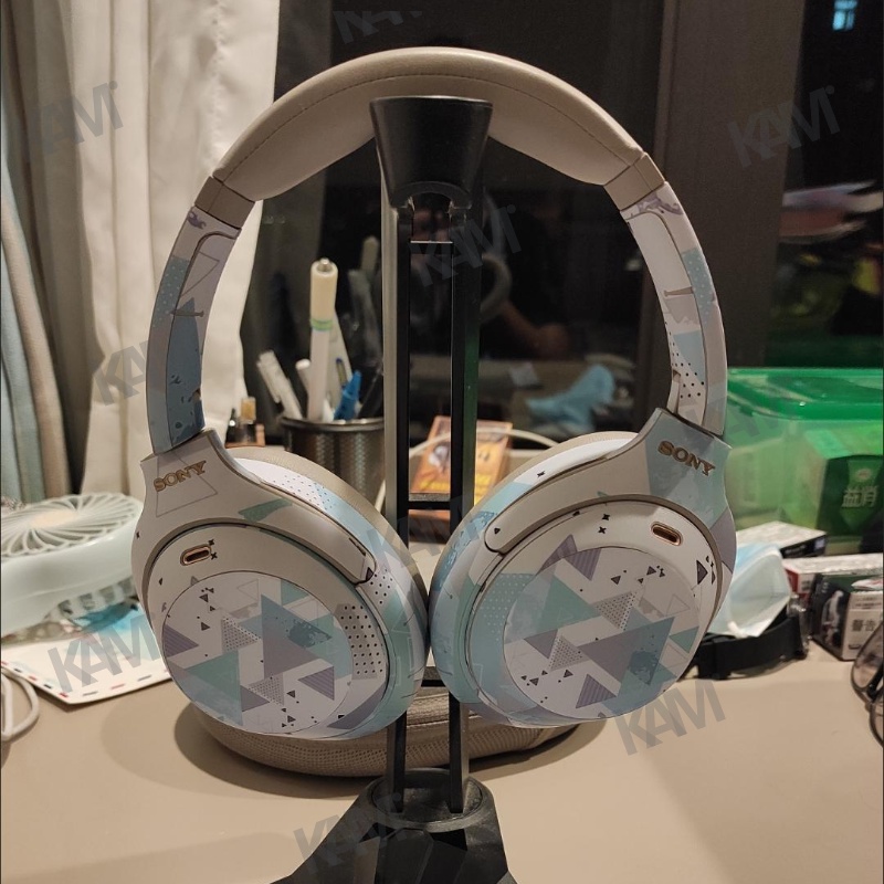 Miếng Dán PVC Nhám Họa Tiết Hoạt Hình Chống Trơn Chống Trầy Xước Cho Tai Nghe Sony WH-1000XM4 / 5