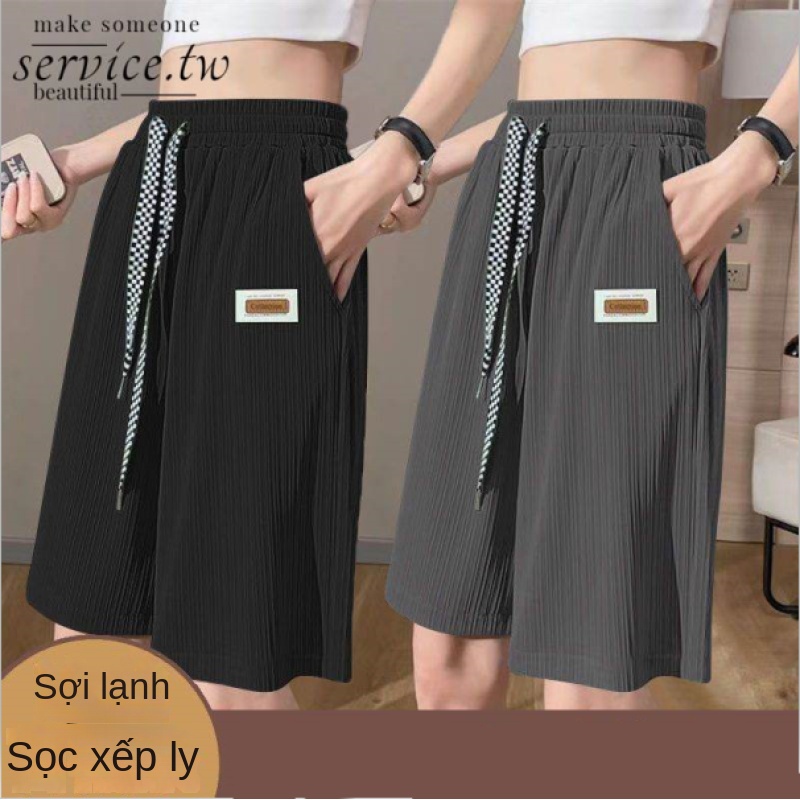 Quần Short Vải Nỉ Lạnh Thoải Mái Thời Trang Cho Nữ