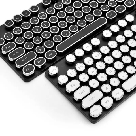 Bàn Phím Cơ 104 Phím Tròn Bằng Pha Lê Trong Suốt Phong Cách retro Độc Đáo diy