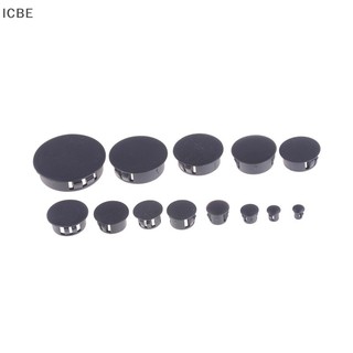 Ic 4 cái / lốc ống tròn nhựa đen lỗ cắm ống đầu cuối nắp đậy vn
