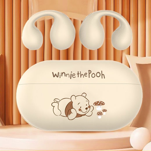 Disney h10 bone conduction bluetooth không dây 5.3 tai nghe strawberry bear lotso winnie the pooh mickey minnie mouse daisy ear clip hifi chất lượng âm thanh tai nghe giảm tiếng ồn