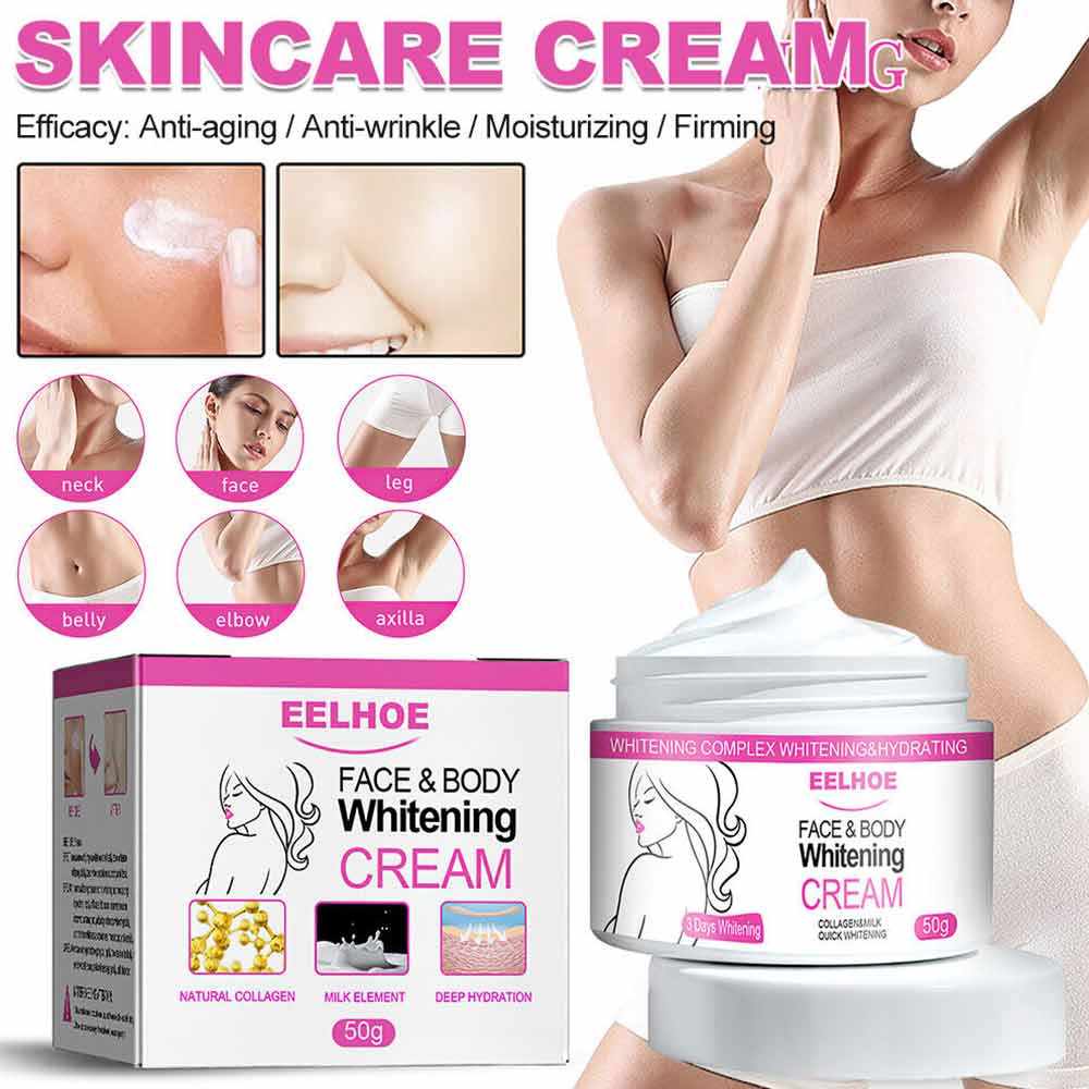 Dark Skin Permanent Whitening Cream 3 DAYS Body Bleaching Lightening Brightening