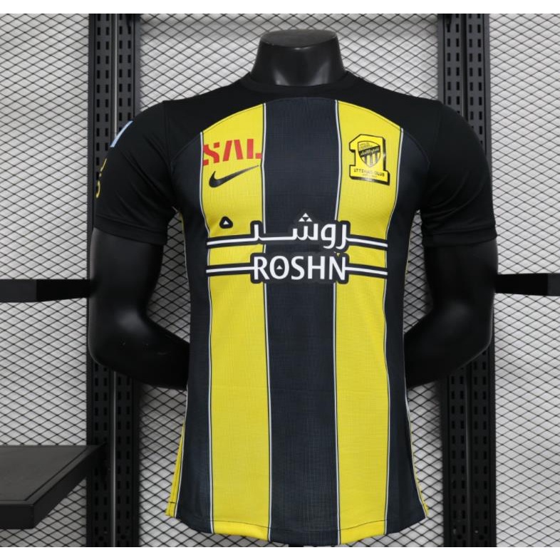 Phiên bản cầu thủ quilty hàng đầu al nassr 23-24 al ittihad jersey nam bóng đá áo bóng đá áo bóng đá phù hợp chặt chẽ khu vực eo sân nhà s-2xl