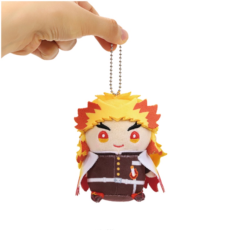 Mặt dây chuyền 9cm nhồi bông demon slayer: kimetsu no yaiba rengoku 9 trụ himejima tokitou muichirou kanroji mitsuri quà tặng búp bê sang trọng
