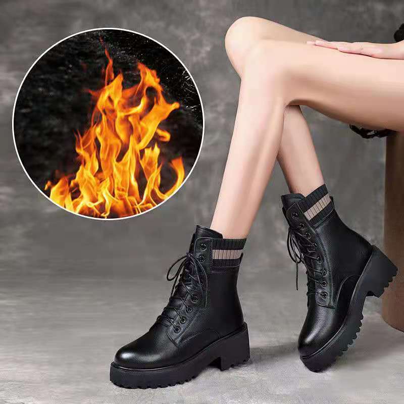 Giày Bốt Nữ Cổ Cao Đế Dày Thời Trang Hàn