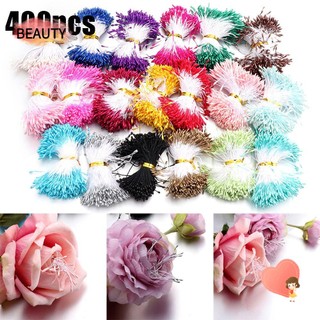 Beauty 400 cái hoa nhụy hoa vòng hoa hand-made double heads needlework pistil