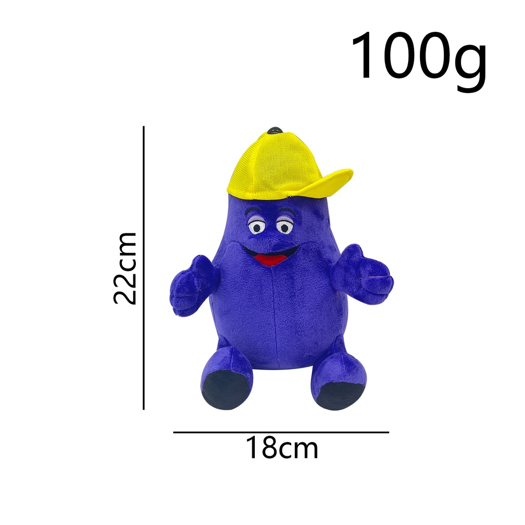 Tiktok grimace shake yellow hat purple grimace milkshake monster đồ chơi sang trọng
