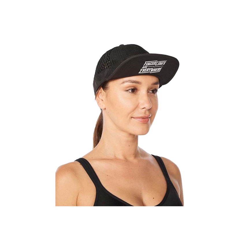 Mũ 2XU UQ6542F Unisex Adult Black/Finish Lines White