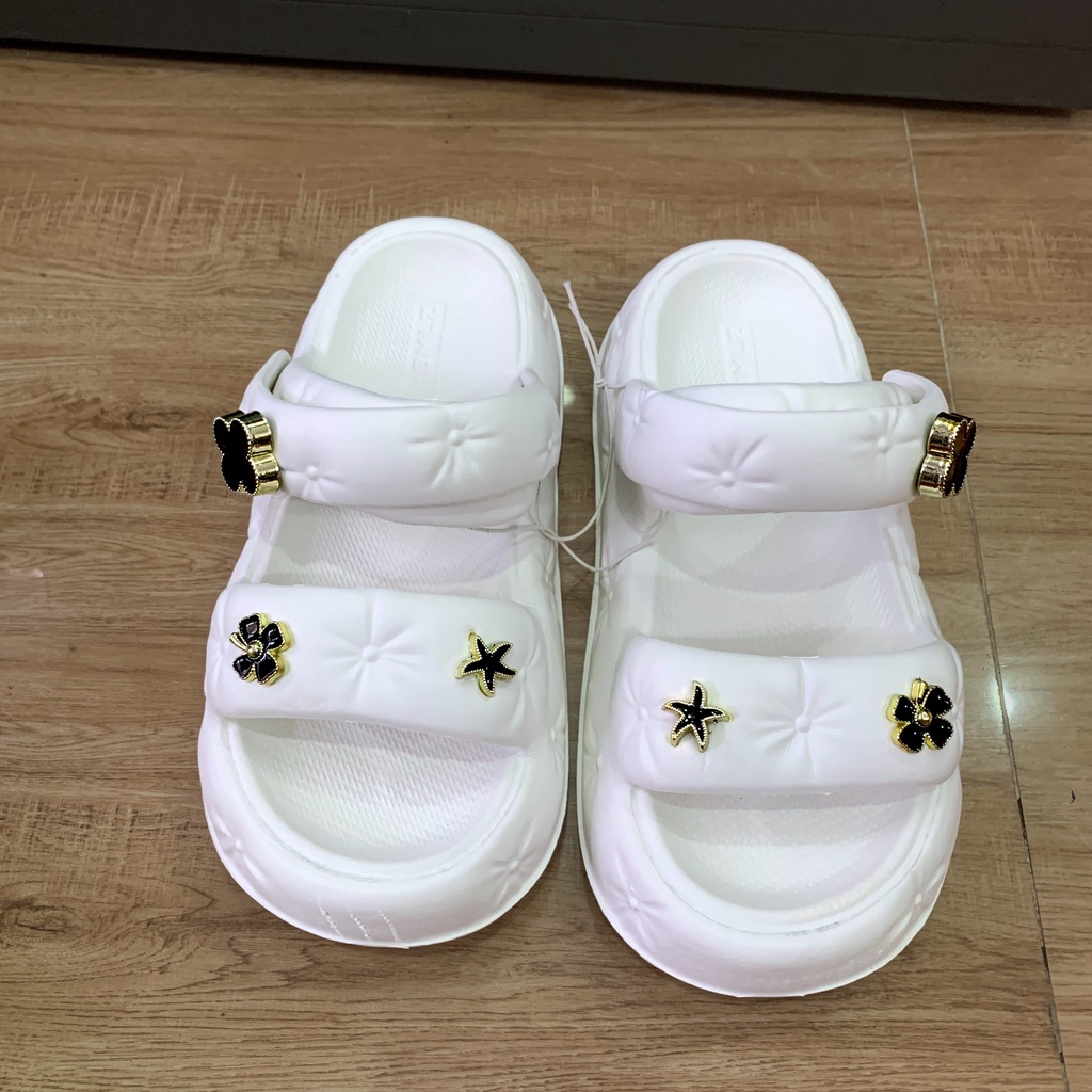 Dép sandal bánh mì 2 quai ngang đế cao 3,5cm chất EVA siêu nhẹ êm chân đi mưa đi biển NEW 2023 - iDÉP GL026