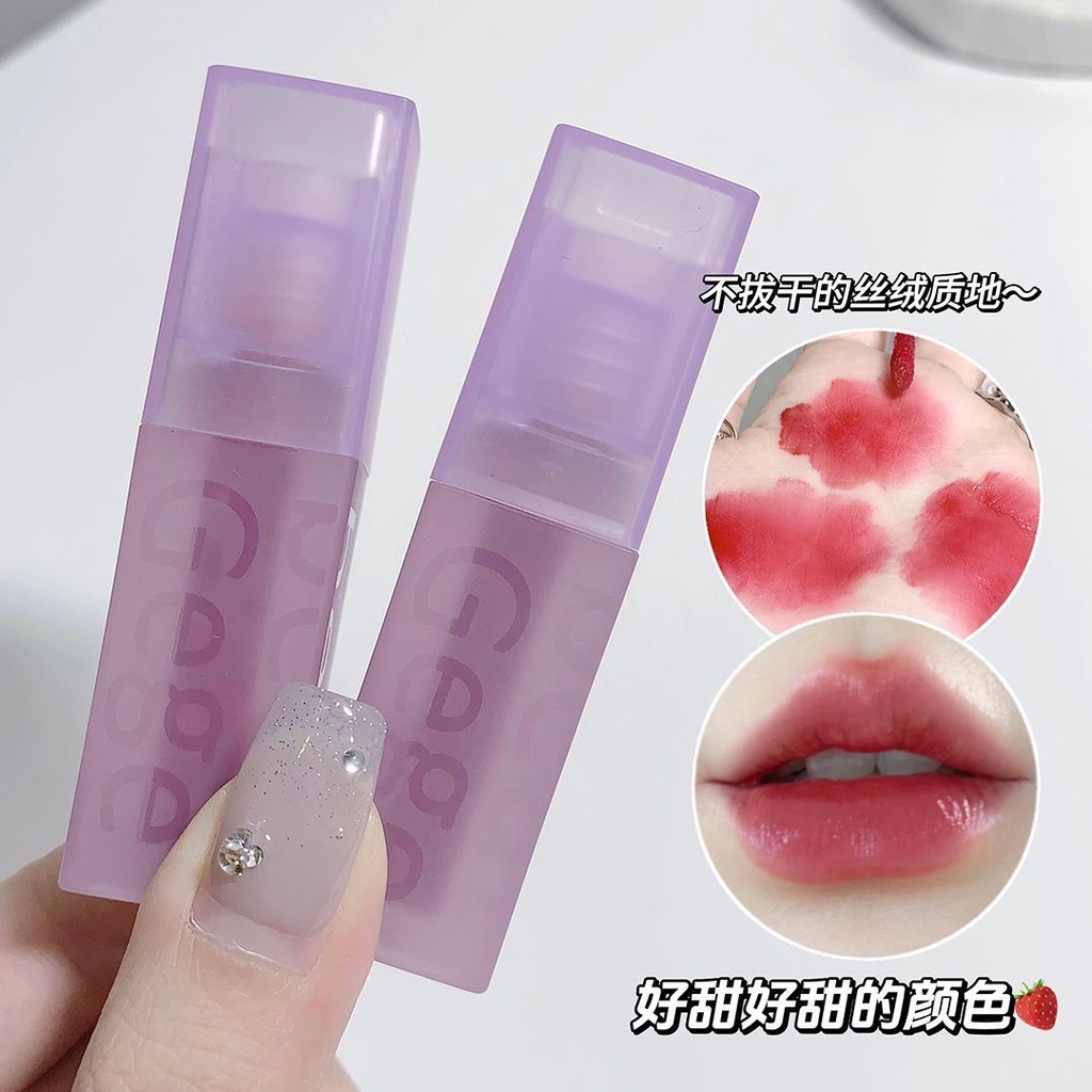 Son Lì Son kem Gege bear tông màu hổ phách chống dính lâu trôi cao cấp/Son kem Lì Gege bear Thấm Nước Chống Khô Mịn Nhung Chống nội địa trung