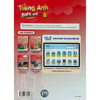 Sách Tiếng Anh 8 Right On - Workbook (2023)