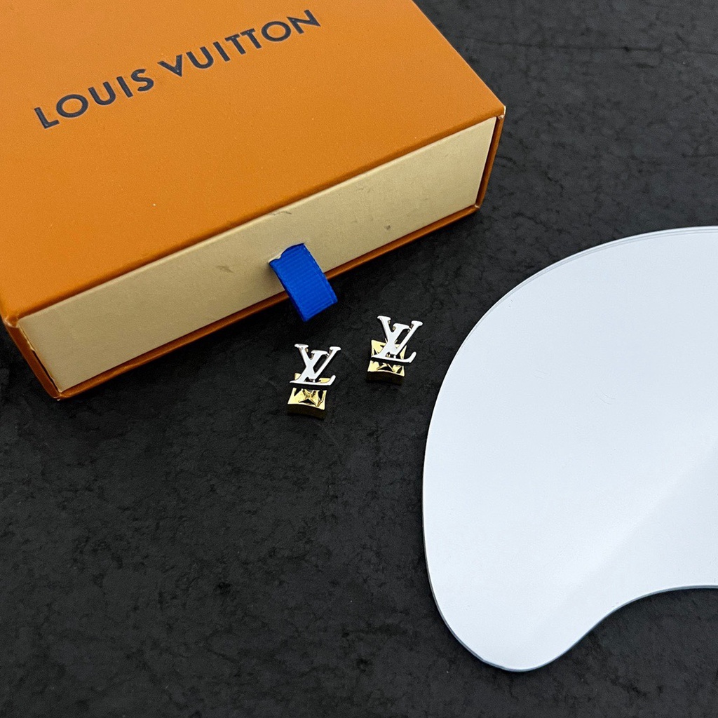 Lv Bông Tai Thép Titan Hình logo Chữ Thời Trang Cho Nữ