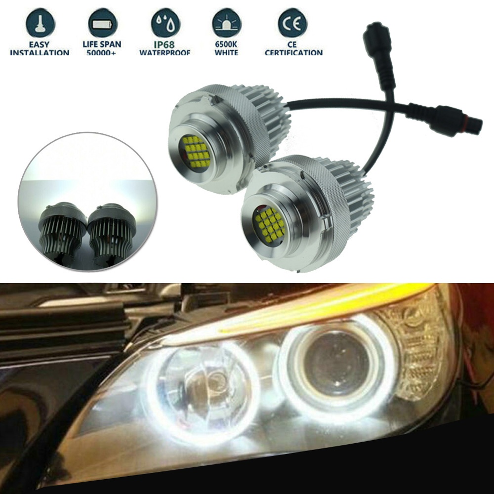 Angel eyes light led 80w halo bóng đèn pha cho bmw e60 e61 chống va đập
