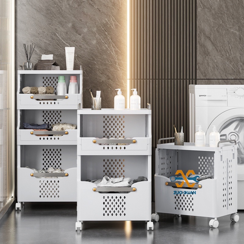 Giá để đồ ZUOGUAN có thể gập lại sức chứa lớn cho toilet / nhà tắm