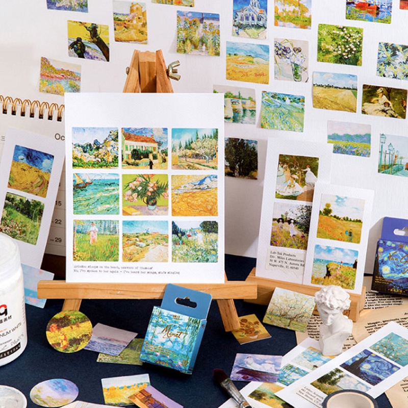 Musha Sticker van gogh gogh Dán Trang Trí Sổ Tay Nhật Ký Nhật Ký Jk