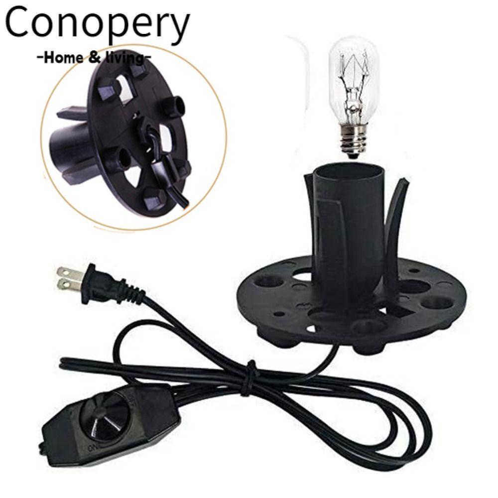 Conopery Đế bóng đèn e12, dây cắm kẹp kim loại dây đèn muối có thể điều chỉnh độ sáng, nhà có công tắc điều chỉnh độ sáng cơ sở lắp ráp dây thay thế dây chuyển đổi độ sáng dây đèn đá muối