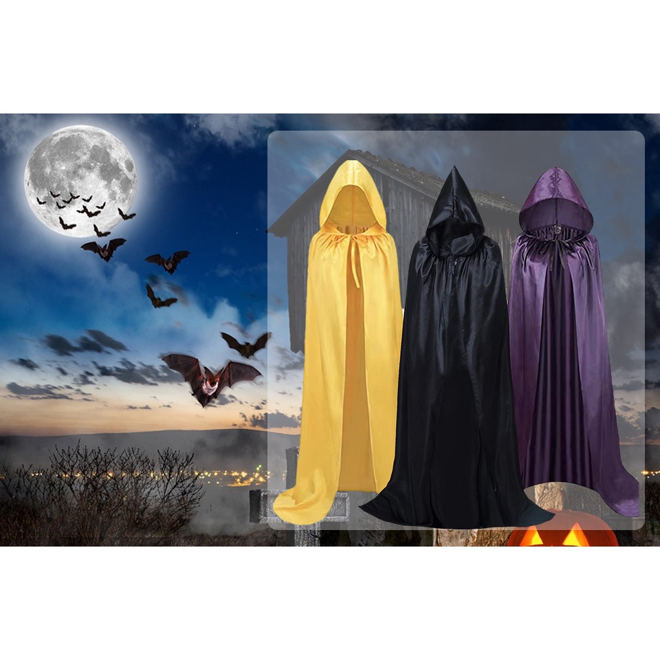 Bumeixu.cl thoải mái halloween cape mềm mại và thoải mái halloween cape halloween cape set áo choàng phù thủy mềm mại và thời trang cho lễ hội ứng dụng rộng rãi cho trẻ em chất lượng cao