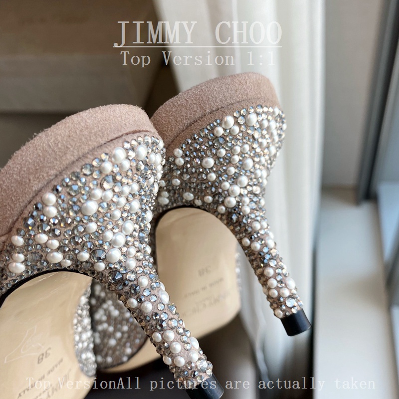 Giày Cao Gót Da Cừu Mũi Nhọn Đính Đá Thời Trang Quyến Rũ Cho Nữ