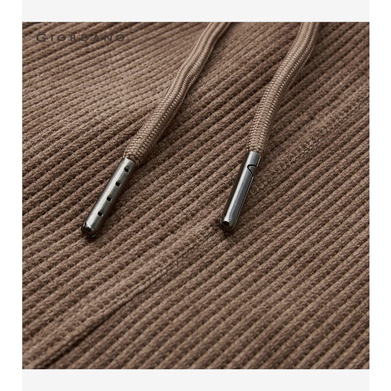 Quần jogger GIORDANO 18113924 nhung kẻ lưng thun co giãn thời trang cho nam