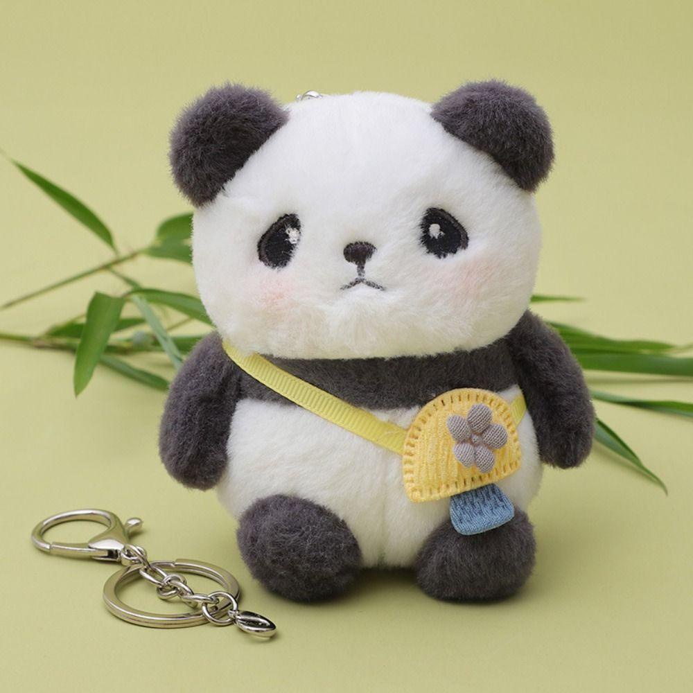 Shanhai Móc Chìa Khóa Bằng cotton pp Hình Gấu Trúc Nhồi Bông Nhỏ Dễ Thương Phong Cách Hàn Quốc Dành Cho Bạn Nữ