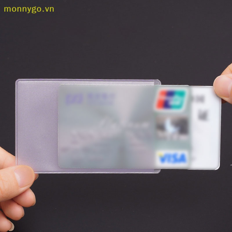Monnygo 10 cái pvc bìa thẻ trong suốt để bảo vệ thẻ tín dụng túi đựng thẻ không thấm nước vn