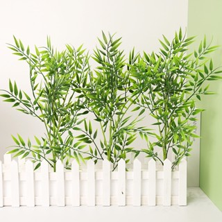 Cành lá tre giả VI020 (nhựa, cao 50 cm), hoa cây giả trang trí