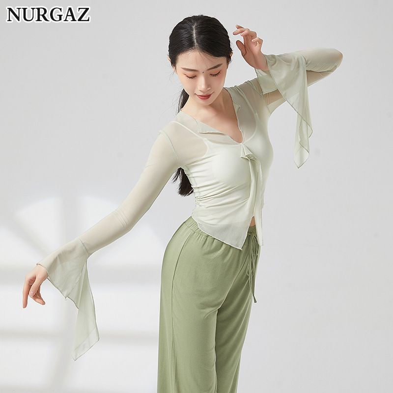 Áo khoác thể thao NURGAZ tay dài mềm mại thoải mái cho nữ