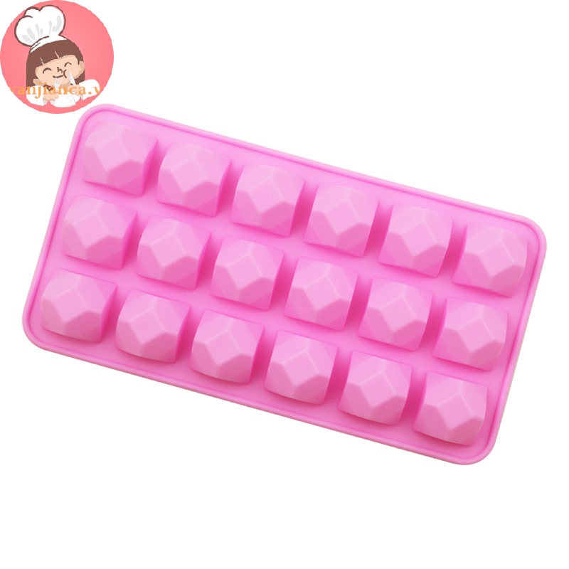 Yanca 18 lỗ masonry khuôn làm bánh silicone khuôn sô cô la cookie kẹo nướng khuôn làm bánh ngọt khay làm bánh decorag tools vn