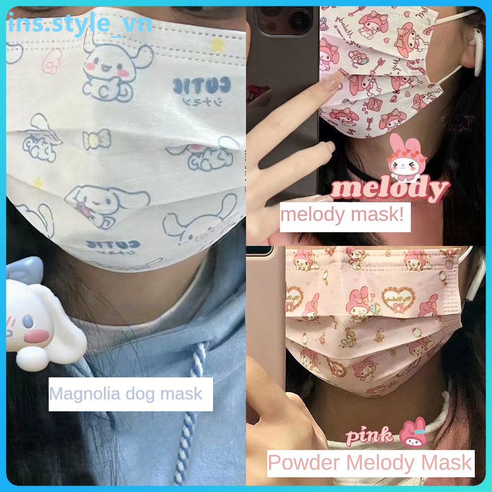 10 Cái Mặt Nạ Sanrio Người Lớn Nữ Trẻ Em Hoạt Hình Có Giá Trị Cao In Hình Bảo Vệ Bảo Vệ Đóng Gói Riêng Thoải Mái Vừa Với Khuôn Mặt Nhẹ Tiết Kiệm Không Gian ins.style_vn