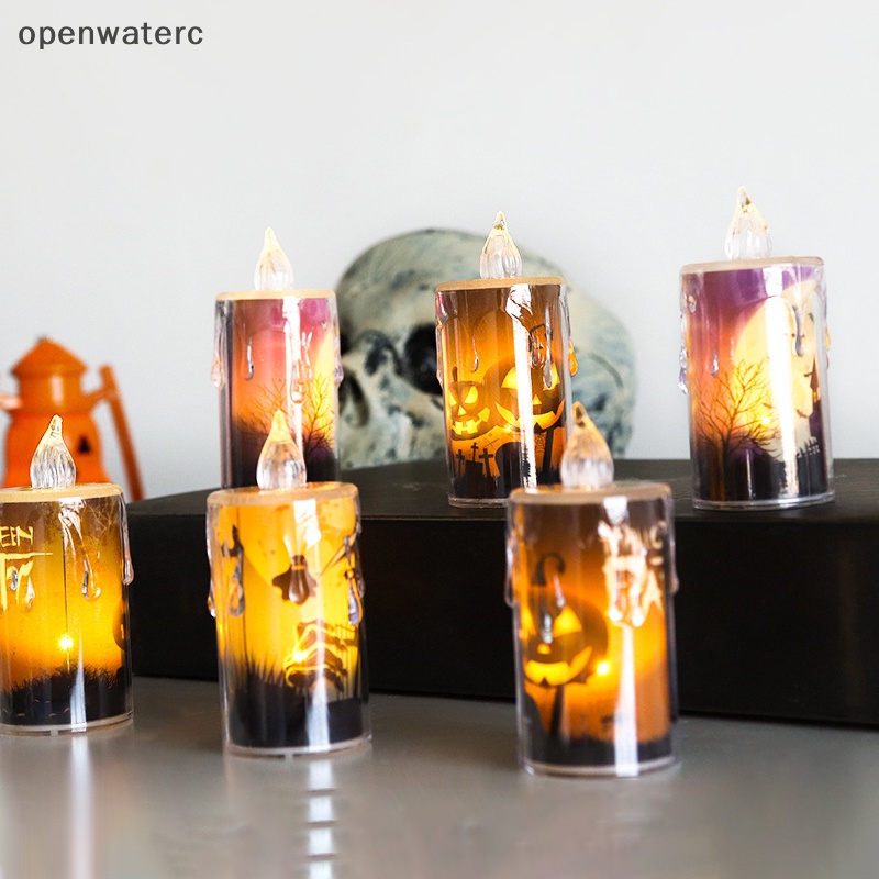 Openwaterc halloween đèn led kinh dị ma bí ngô lâu đài hallowen trang trí bữa tiệc ngôi nhà hanted đạo cụ kinh dị đồ trang trí ngoài trời vn