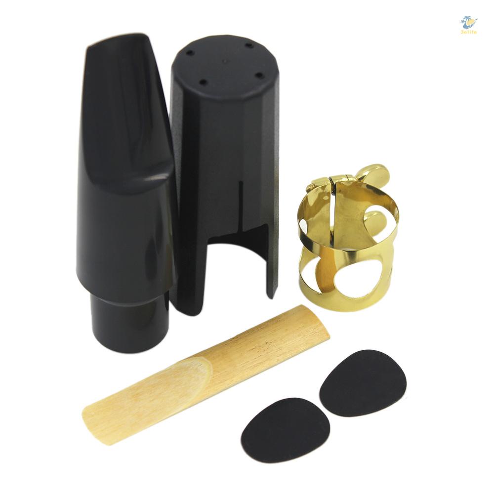 3elife tenor sax saxophone mouthpiece nhựa có nắp khóa kim loại reed mouthpiece patch pads đệm