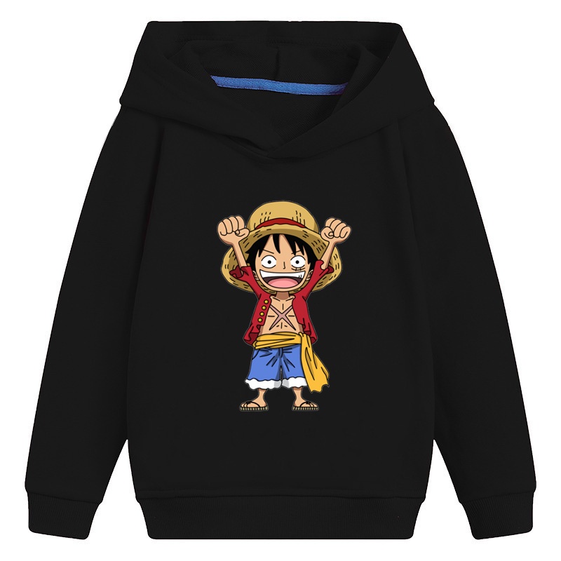 Dễ Thương Áo Hoodie In Hình Nhân Vật luffy Trong Phim Hoạt Hình one piece Dành Cho Các Bé