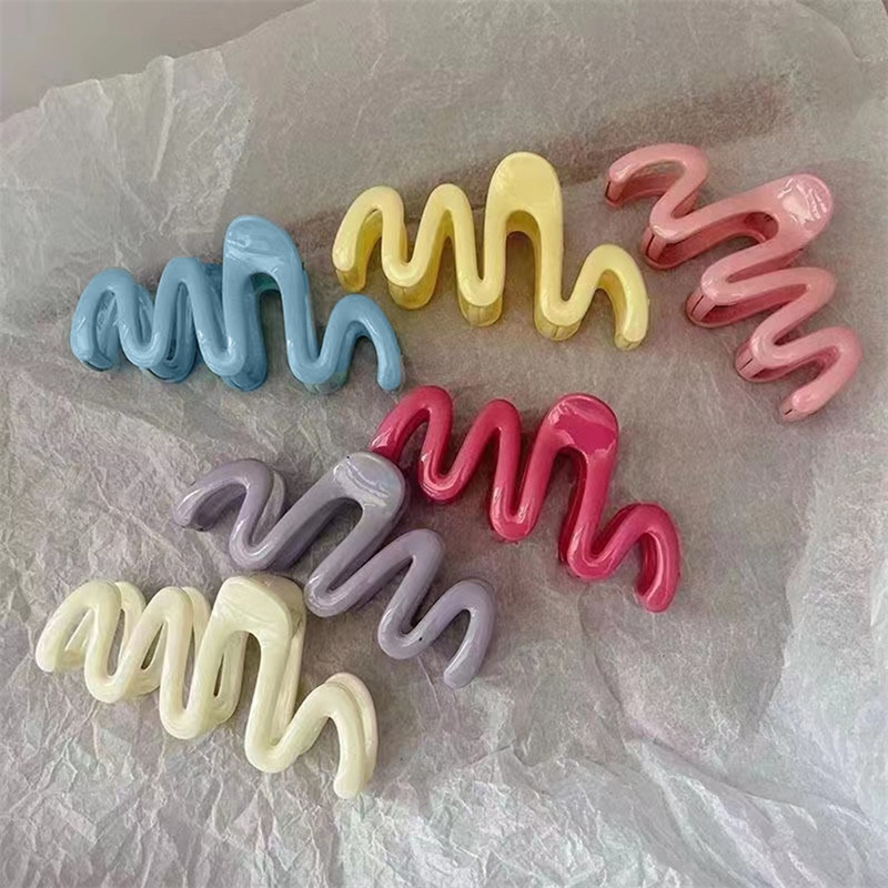 Kẹp Tóc Gợn Sóng Bằng Acrylic Cho Nữ