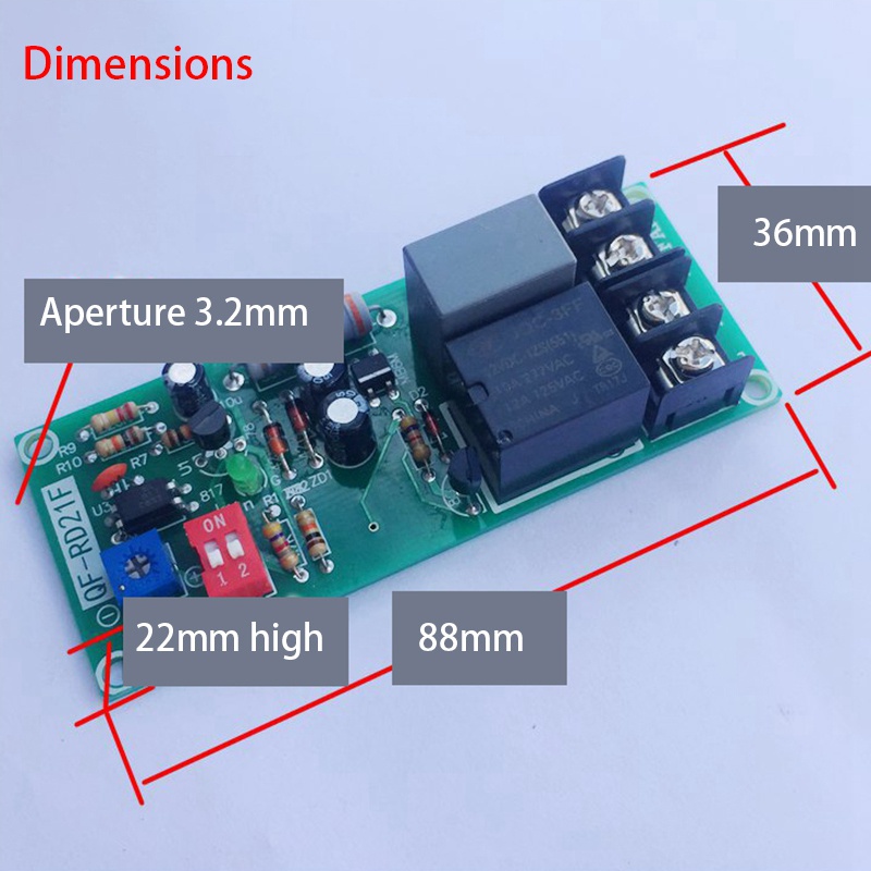 Mô Đun Rơ Le Hẹn Giờ AC100V-220V Cho Quạt Tản Nhiệt Mr22 19
