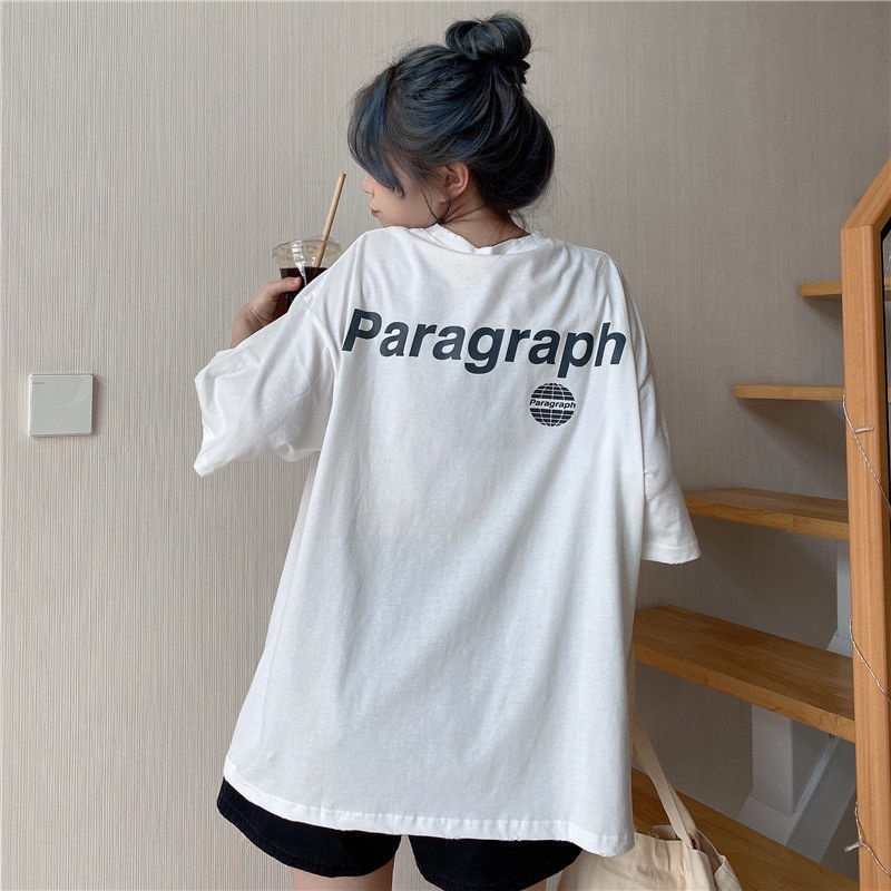 Áo Thun Ngắn Tay Dáng Rộng Thời Trang Mùa Hè Hàn Quốc Dành Cho Nữ