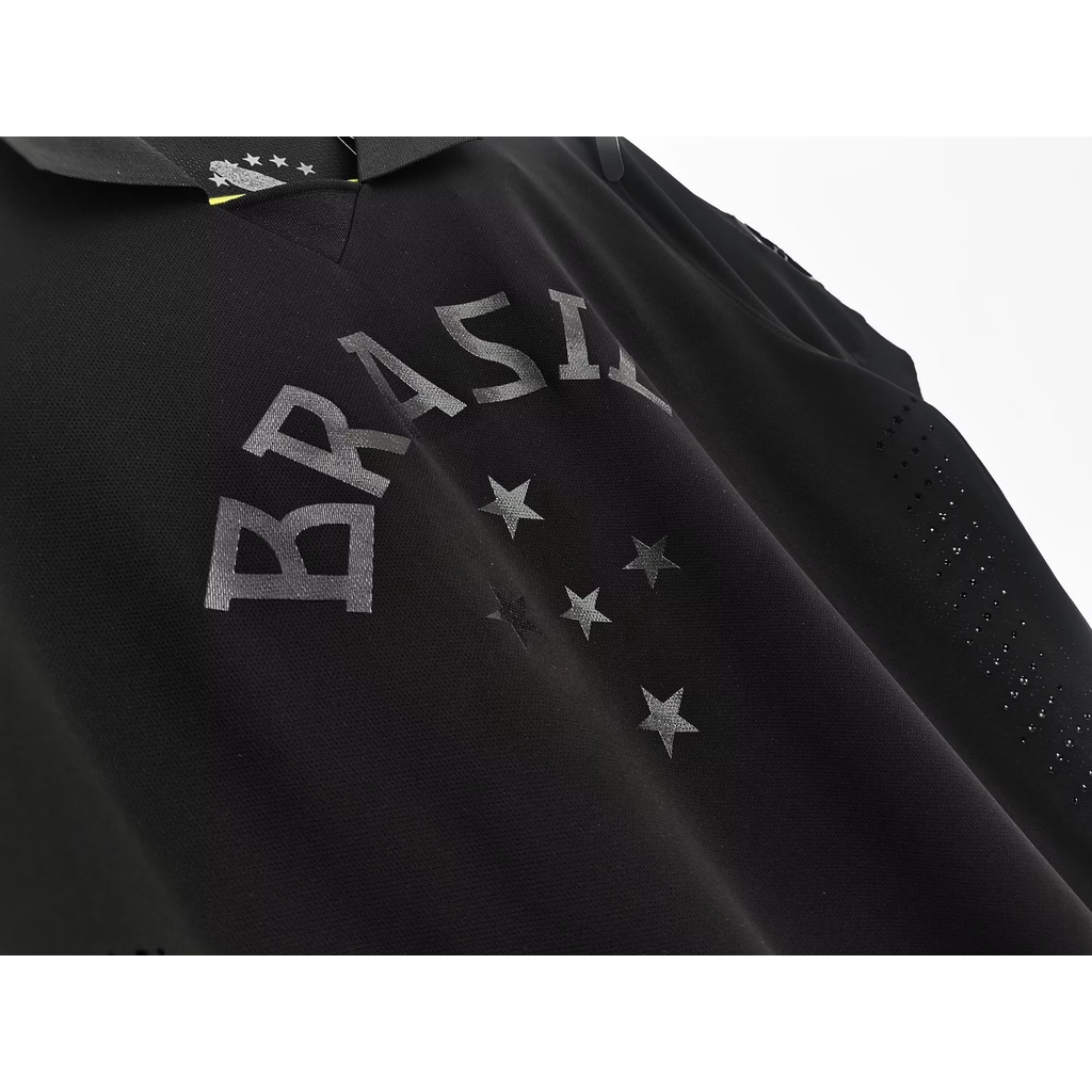 Áo Thun Số 13-14 Brazil [Phiên Bản Bóng Đá Màu Đen Cổ Điển Size S-2XL * Có Sẵn & Tùy Chỉnh *