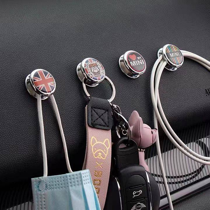 Suitable for Mini Car Clamp Mini Cooper Small Car Hook Multifunctional Paste Type Storage Hook oV6V