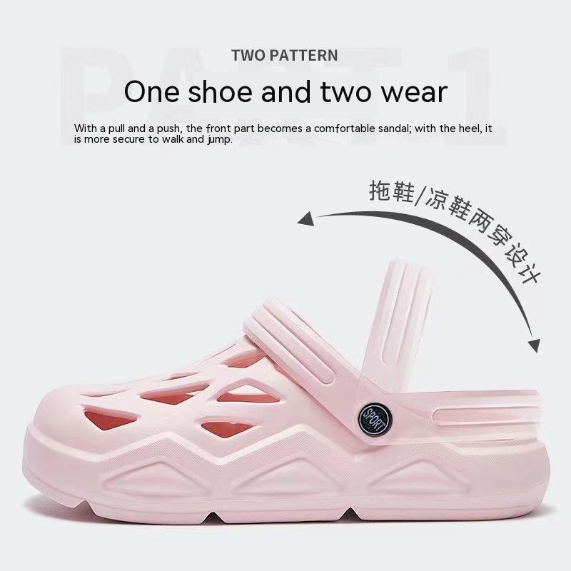 Xăng đan Nhựa Eva Đế Mềm Dày Đục Lỗ Thoáng Khí Thời Trang Đi Biển Cho Nam Và Nữ