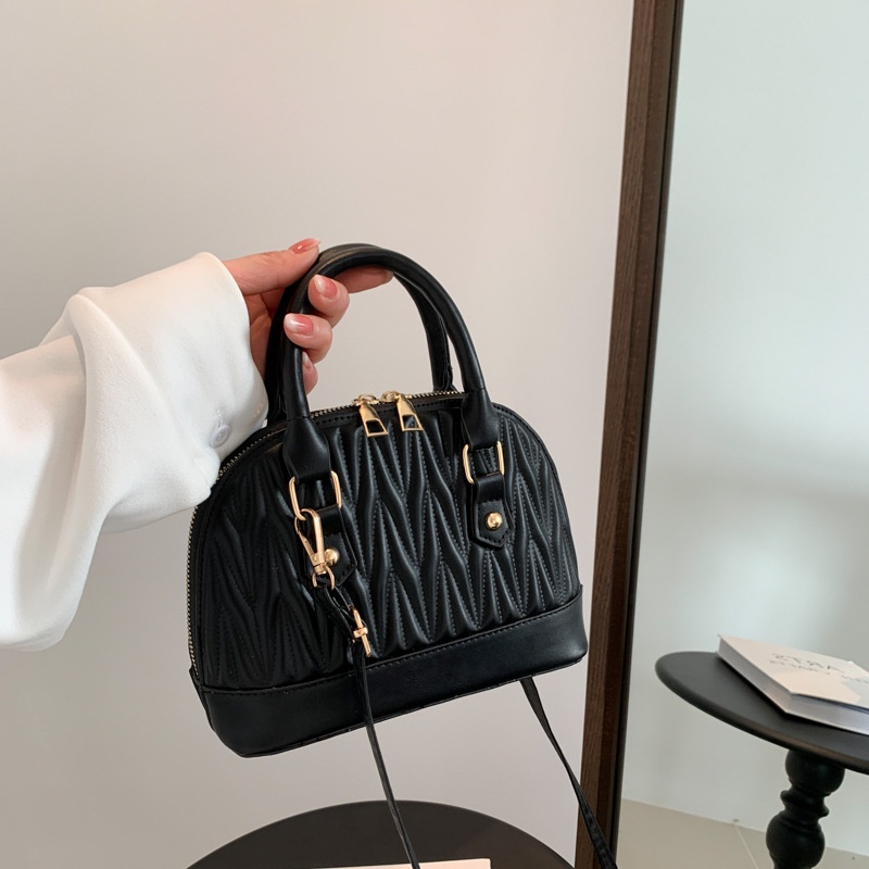 Túi Đeo Chéo Mini Màu Trơn Thêu Chỉ Đơn Giản Thời Trang Mùa Xuân 2023 Dành Cho Bạn Nữ