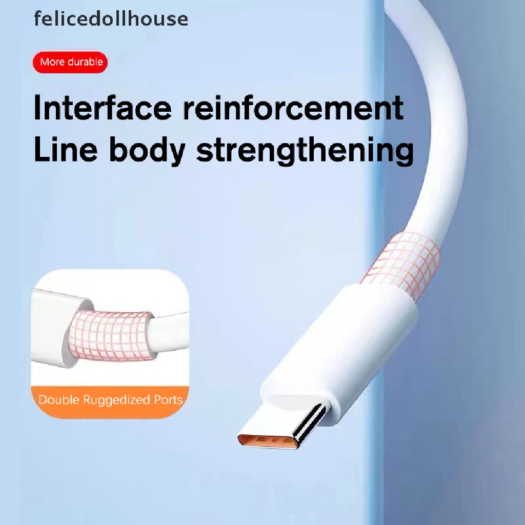 Dây Cáp Sạc USB Type-c 2M 6A 66W Siêu Nhanh Cho xiaomi Samsung Huawei