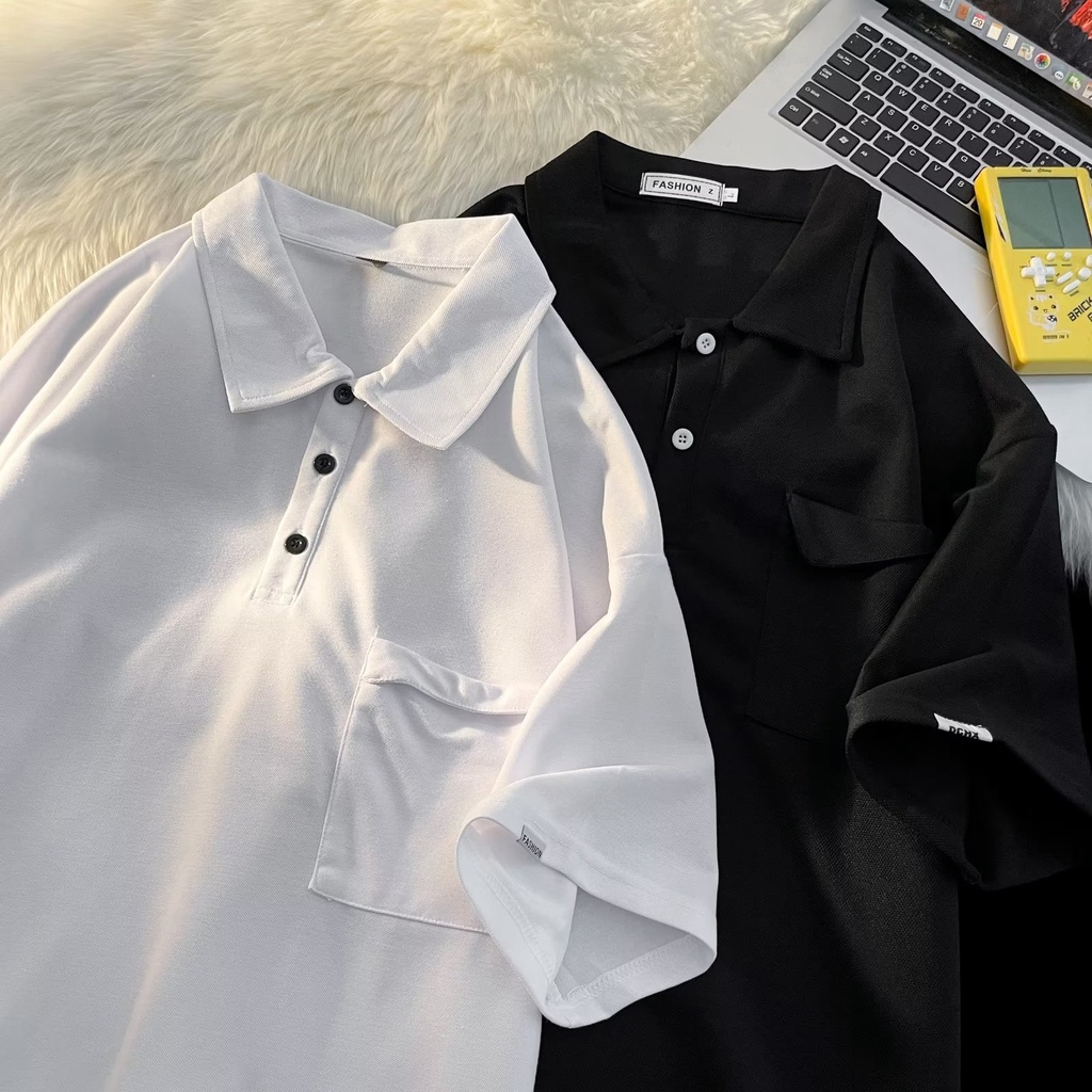 Áo Thun POLO Tay Ngắn Màu Trơn Thời Trang Mùa Hè 2023