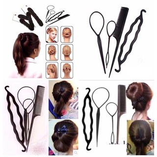 Bộ Dụng Cụ Tạo Kiểu Tóc Đa Năng 4 Món Tiện Dụng